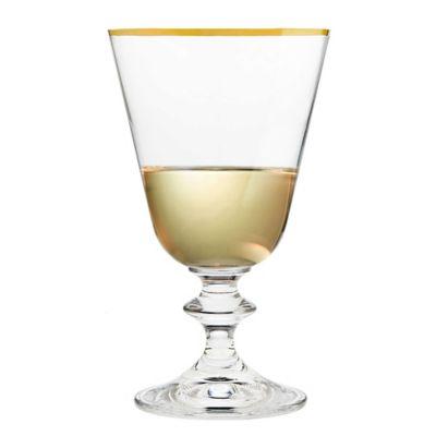 Gold Banded All Purpose Wine Glass