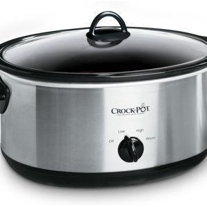 Crock-Pot 7 Quart Oval Manual Slow Cooker, Stainless Steel (SCV700-S-BR), Versatile Cookware for Large Families or Entertaining