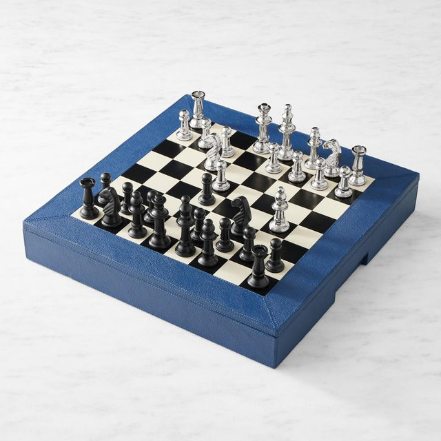 Williams Sonoma Home x THE GEORGE Leather Chess and Checkers