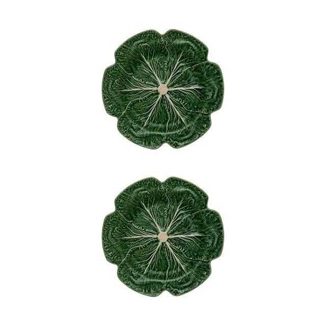 Bordallo Pinheiro Cabbage Charger Plate, Set of 2, Green