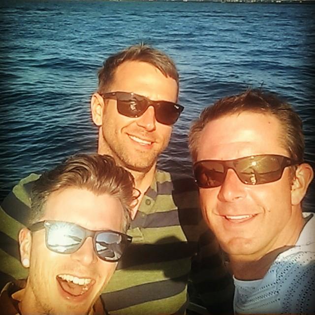 Boatin' in Seattle with Austin's brother, Otie
