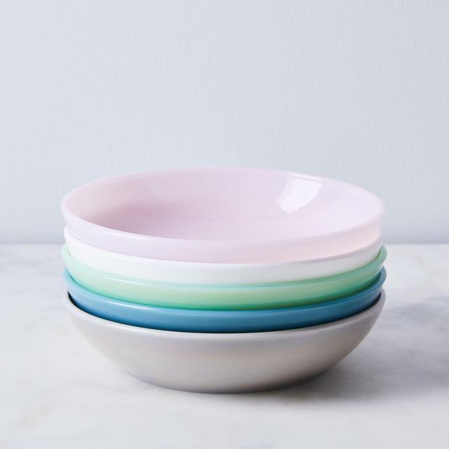 Tinted Glass Nesting Shallow Bowls