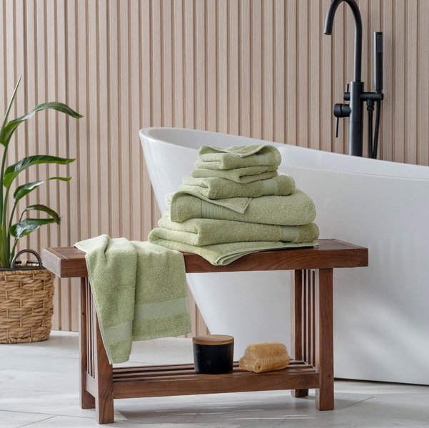 Purely Organic 6-piece Towel Set Light Green