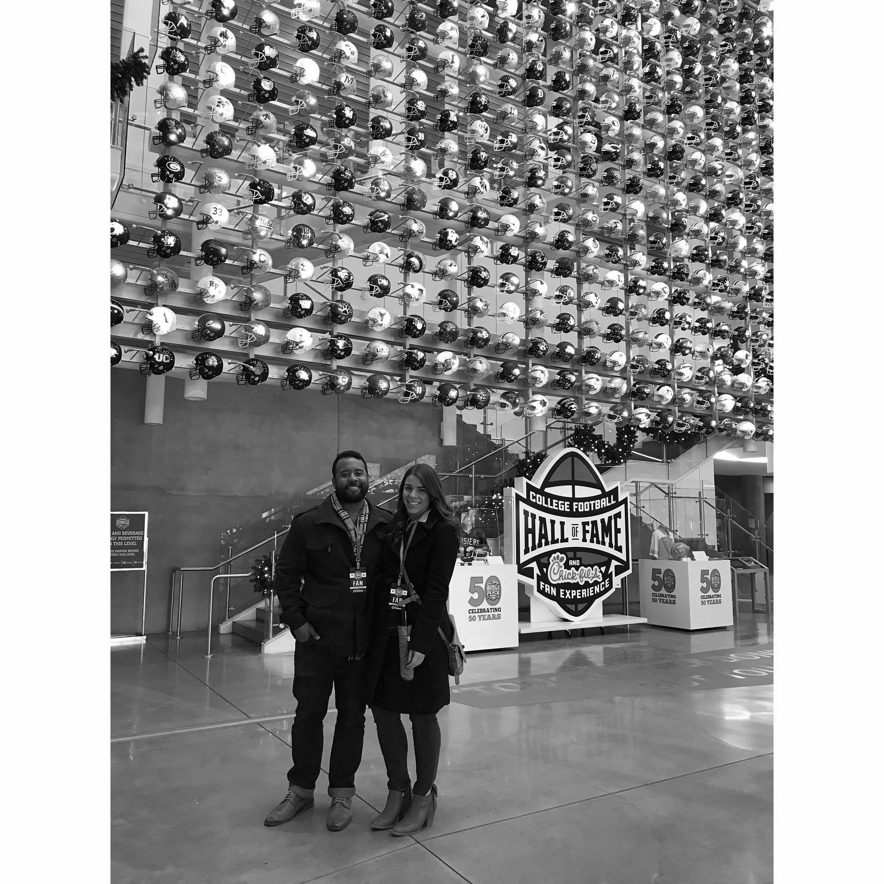 College Football Hall of Fame in Atlanta, Georgia. December 2017