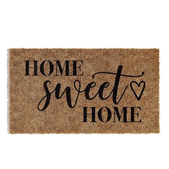 Barnyard Designs ‘Home Sweet Home’ Door Mat,  Indoor/Outdoor Non-Slip Rug, Front Door Welcome Mat for Outside Porch Entrance, Home Entryway Farmhouse Decor, 30" x 17”
