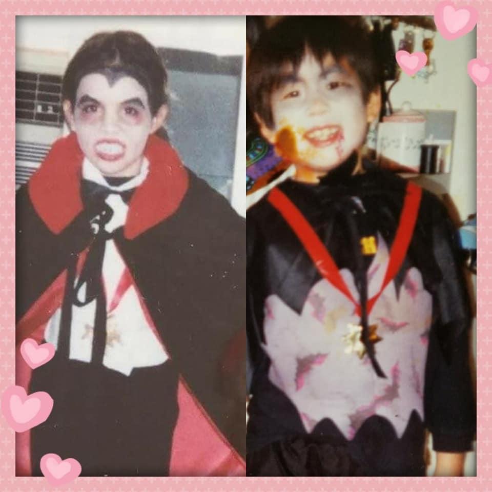 Not sure of the dates here, but it was pretty clear that we were meant to someday be married to each other. When you unknowingly Dracula together, you stay together!