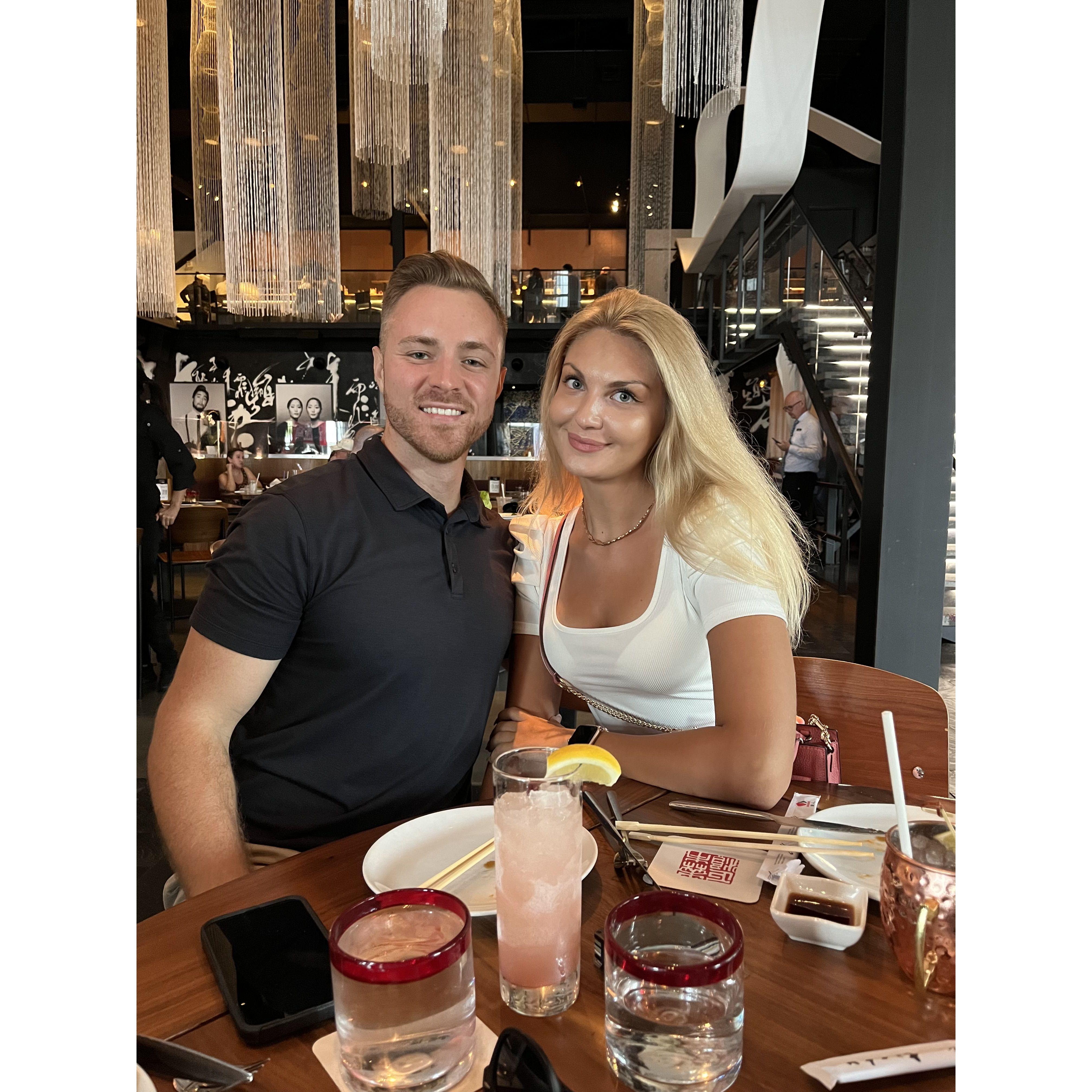 Dinner in Disney Springs when I first met Brendan's parents!