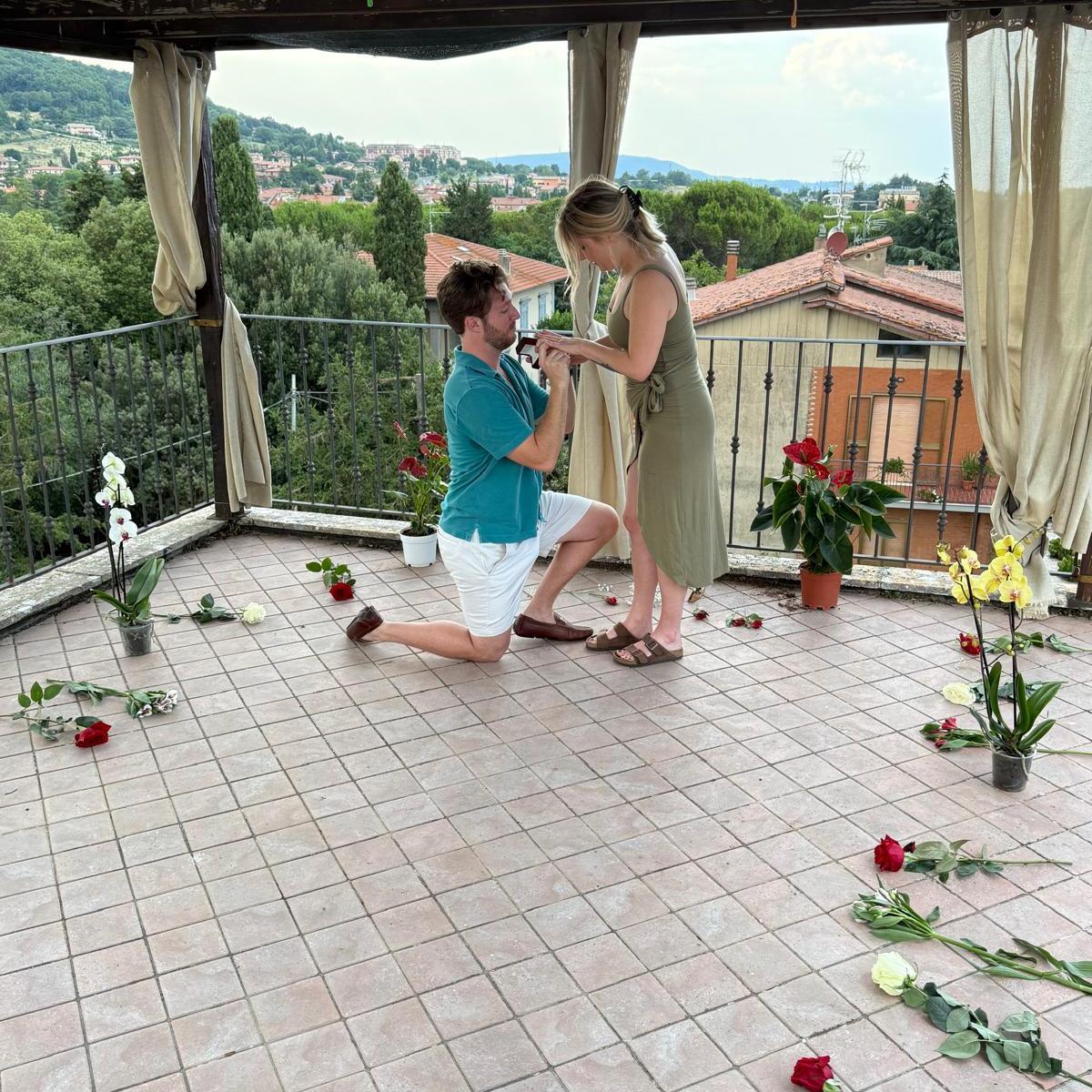 Proposal site! Rooftop terrace at our Airbnb in Sarteano