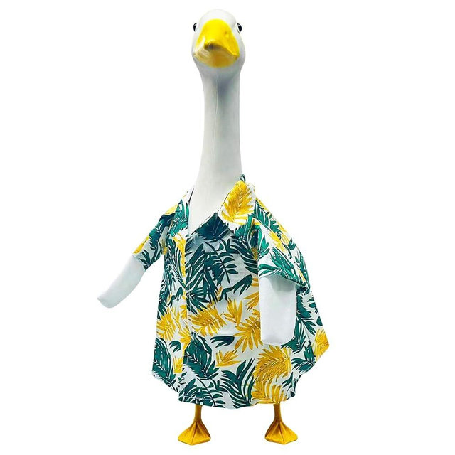 Tcwhniev Hawaiian Porch Goose Outfit, Bikini Lawn Goose Clothing Summer, Cute Decoration for Party Yard Decor Present