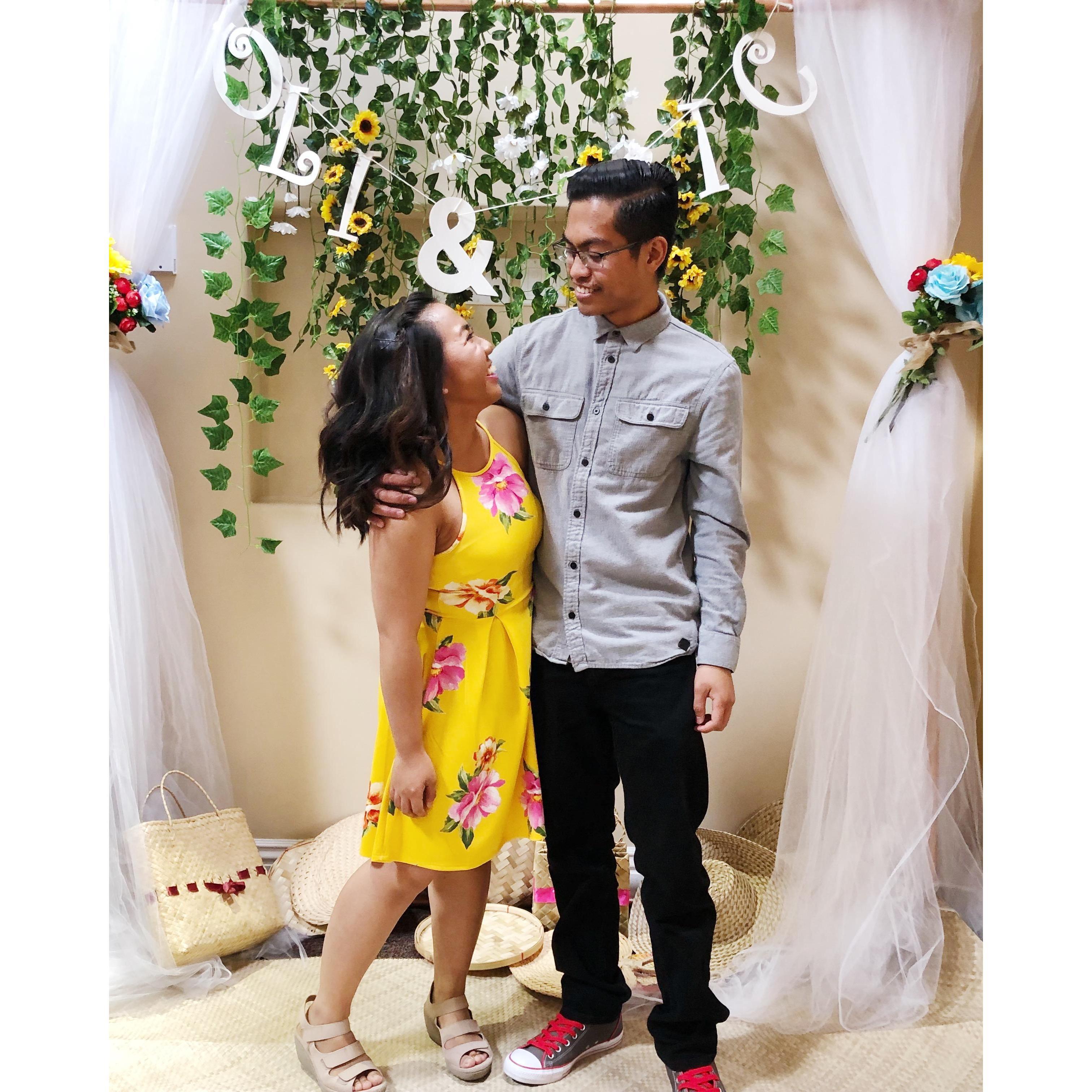 First wedding together, Spring 2019.