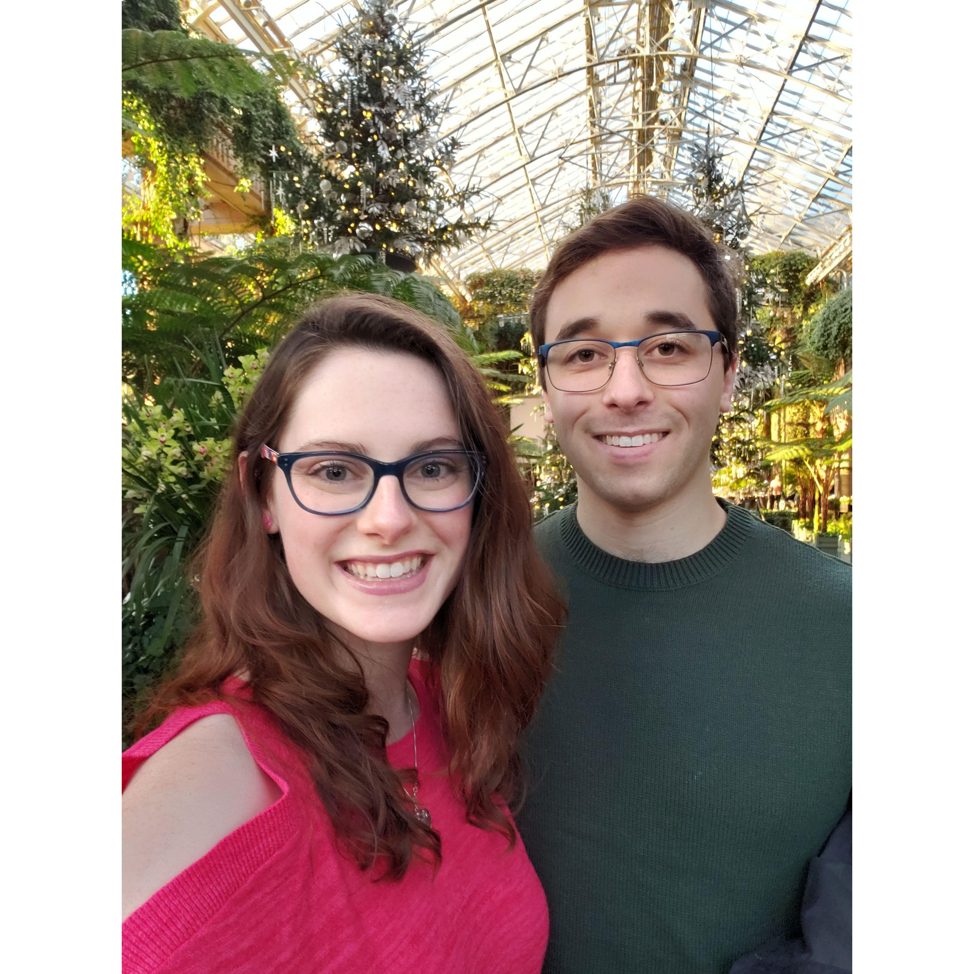 My first time going to the Longwood Gardens Christmas lights. We were 23.