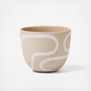 Large Outline Planter with Saucer