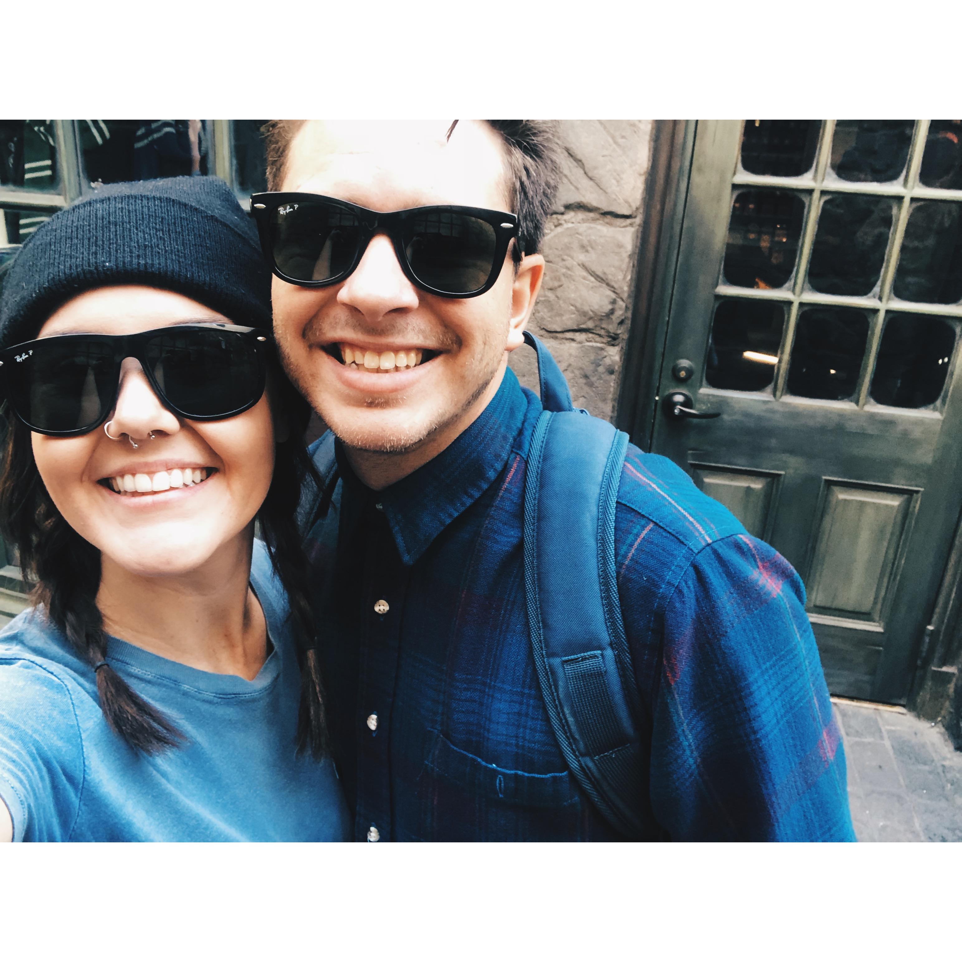 Our first visit to a theme park together
