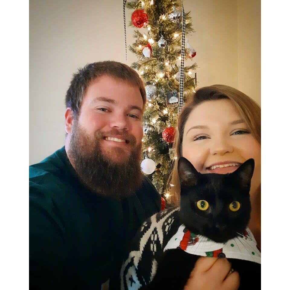 Sharing our first Christmas with our boy, Arlo in the apartment.