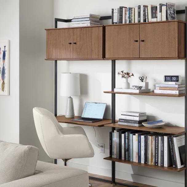 Beam 36w 20d 78h Desk with 12d Shelves