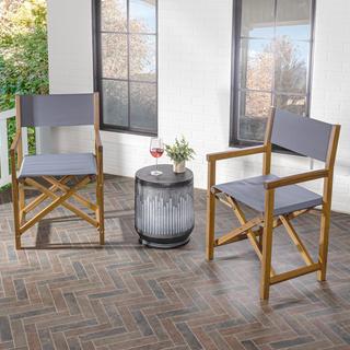 Cukor Classic Vintage Outdoor Folding Director Chair, Set of 2