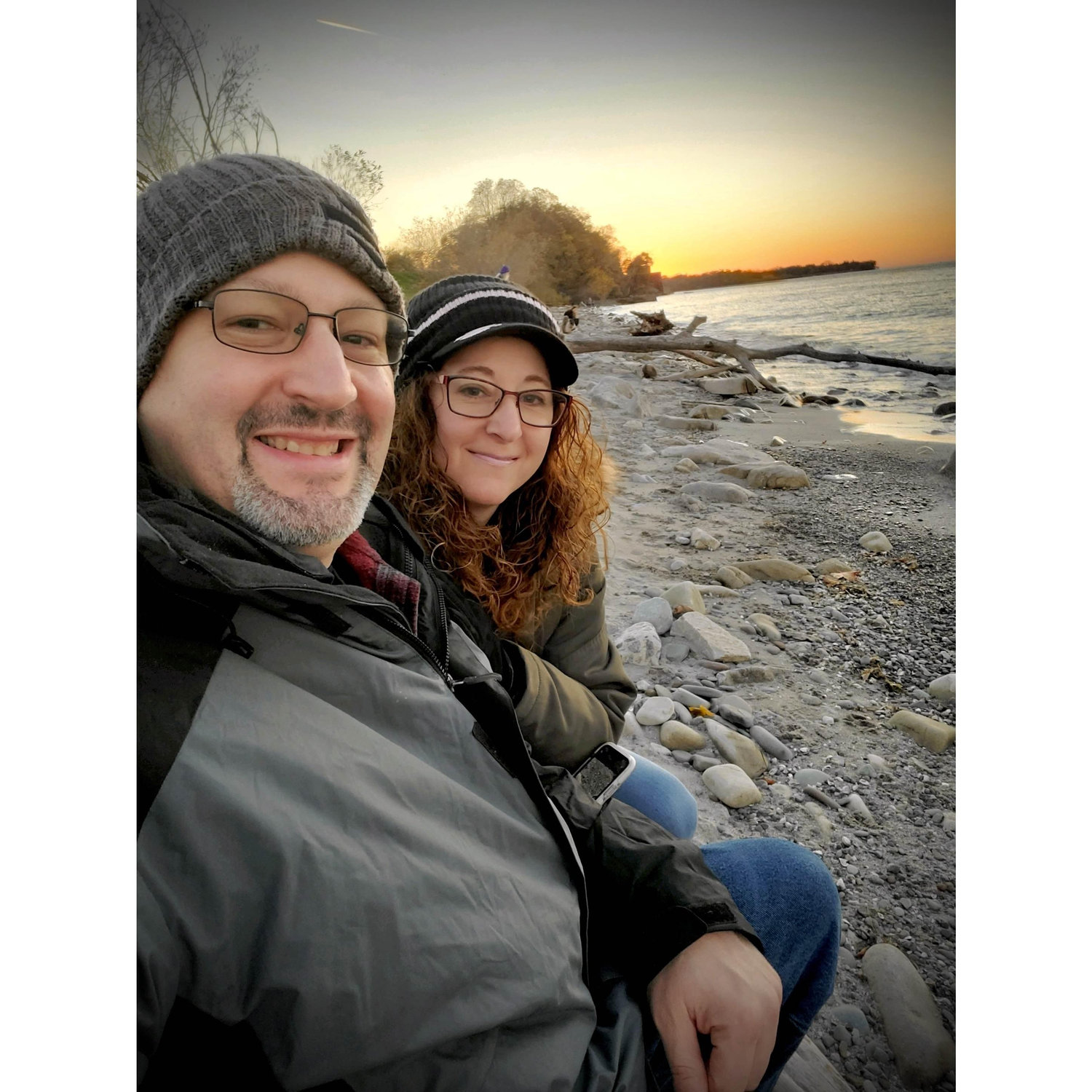 A very special day at Ft. Niagara, NY on the shore of Lake Ontario at sunset
