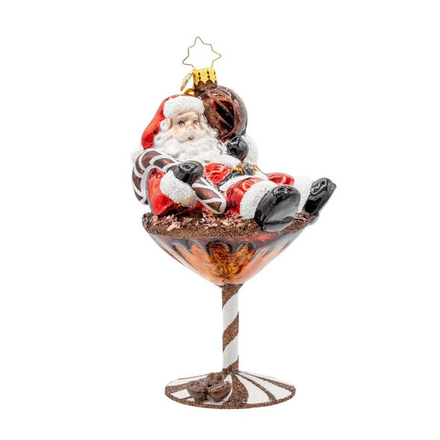 Christopher Radko Hand-Crafted European Glass Christmas Tree Decorative Ornament, Santa's Merry Martini Brew