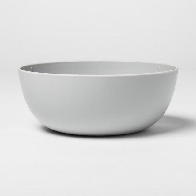 37oz Plastic Cereal Bowl Gray - Room Essentials™