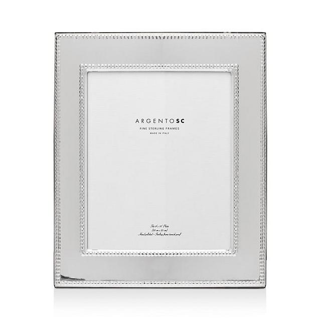 Argento SC - Amira Double-Bead Sterling Silver Frame, 8" x 10"