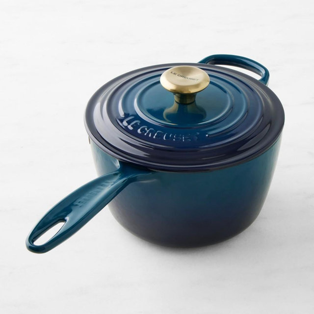 Le Creuset Signature Enameled Cast Iron Saucepan, 2 1/4-Qt., Agave