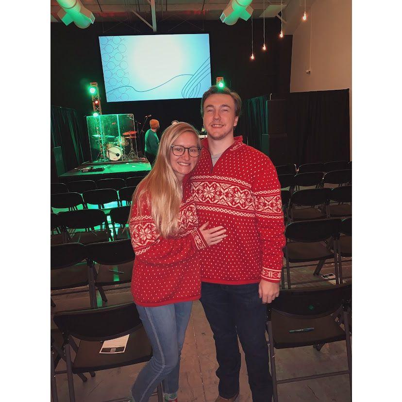 12/14/22- Landon and Hannah at Mid Way Baptist Church for The Exchange Christmas Party
