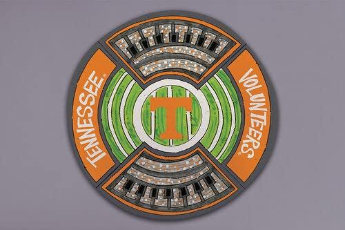 Magnolia Lane University of Tennessee The Volunteers Football Stadium Heavyweight Melamine Round Platter, 13.5-inch Diameter, Kitchen Accessories