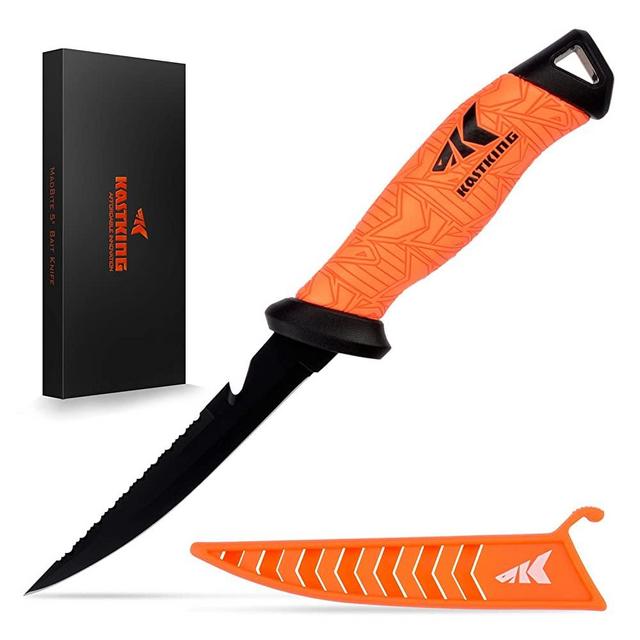 KastKing Fillet Knife and Bait Knife, Razor Sharp G4116 German Stainless-Steel Blade 5" - 12", Professional Level Knives for Filleting and Boning, Non-Slip Handles, Includes Protective Sheath