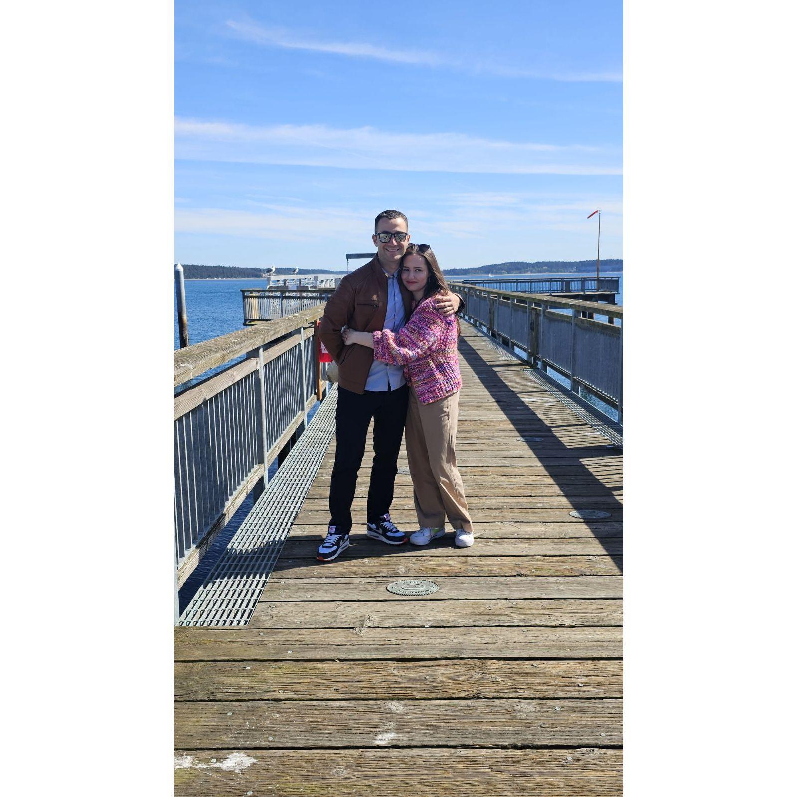 Our first date with my parents.