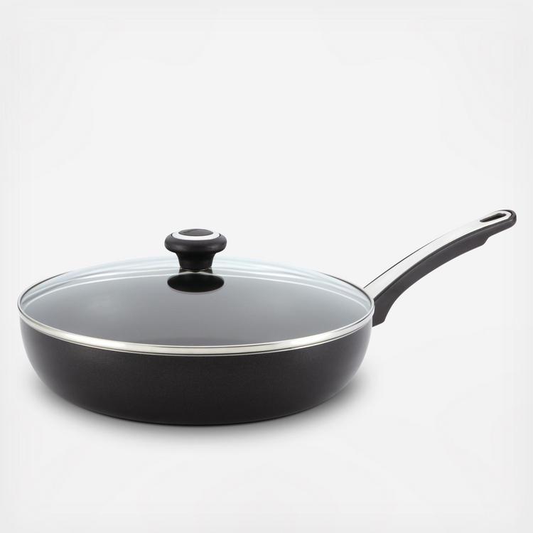 Farberware 3-Piece Easy Clean Aluminum Non-Stick Frying Pan, Fry Pan, Skillet Set, Black - Black