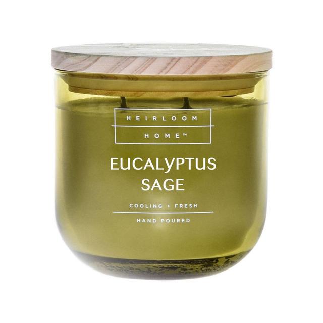 Heirloom Home Eucalyptus Sage 14 oz. Jar Candle with Wood Lid