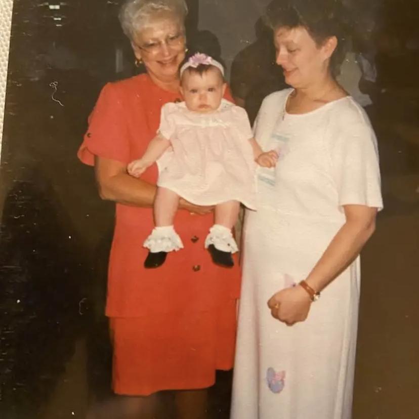 The Bride, her mother and her grandmother at a beauty pageant.