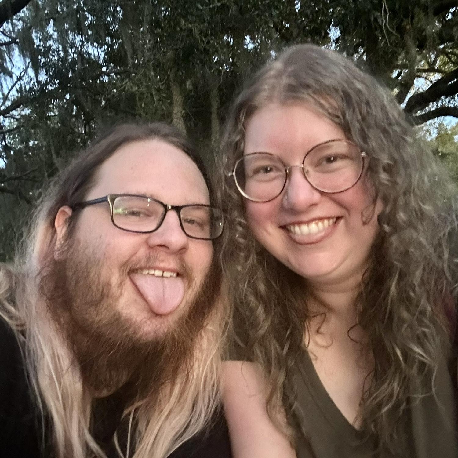 At a park somewhere in Winter Park, FL. One of our first photos together after reuniting!
