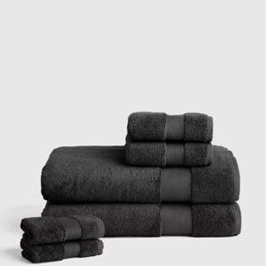 Charcoal Turkish Ultra Luxe Plush Bath Sheet Bundle