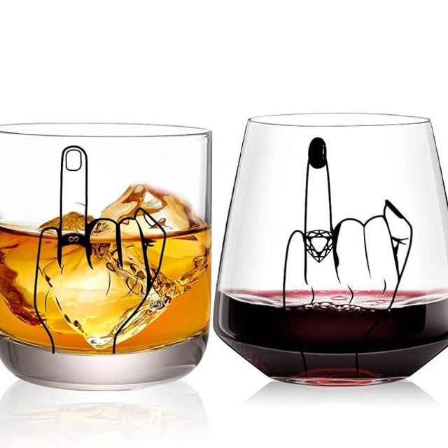 Wedding Gift for Couples - Unique Engagement Gifts for Couples,Unique Bridal Shower Gifts,Bride and Groom Shot Glasses,Wine&Whiskey Glass for Mr and Mrs,Newlywed,His and Hers Gift