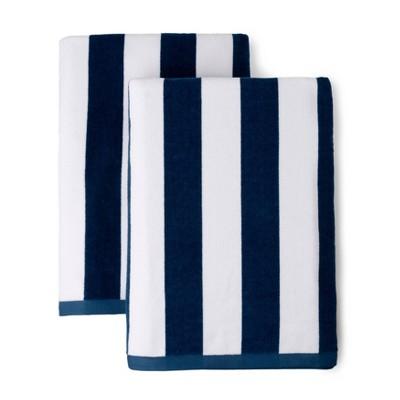 2pk Boardwalk Cabana Striped Beach Towels - Martha Stewart