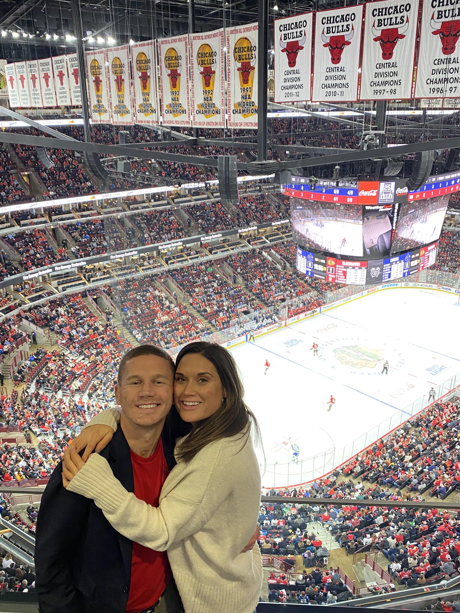 First hockey game - Go Blackhawks!