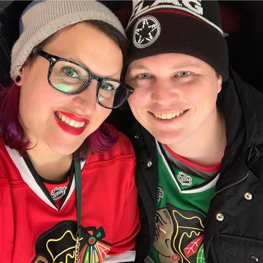 Michaels first Chicago Blackhawks game.