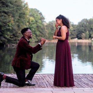 When he asked, and she said yes!