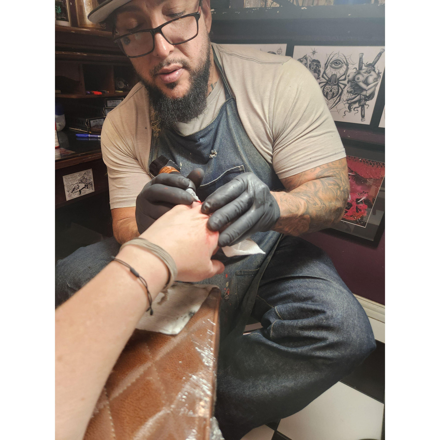 Jill's final tattoo wedding ring touch up!