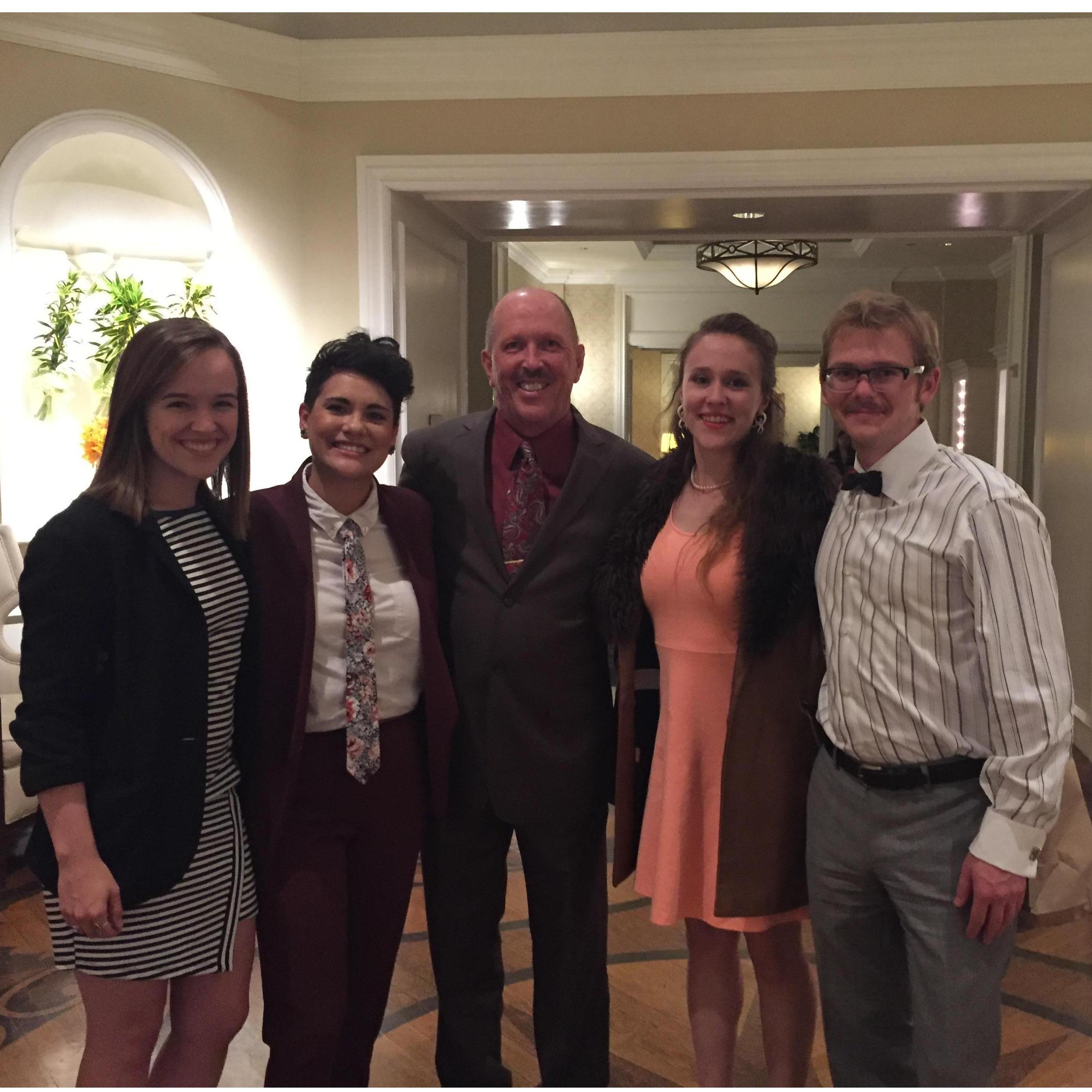 Dinner at the Ritz Carlton. (Bianca, Ashley, Darren, Jenna, Whitney)