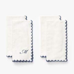 Scallop Border Napkins (Set of 4)