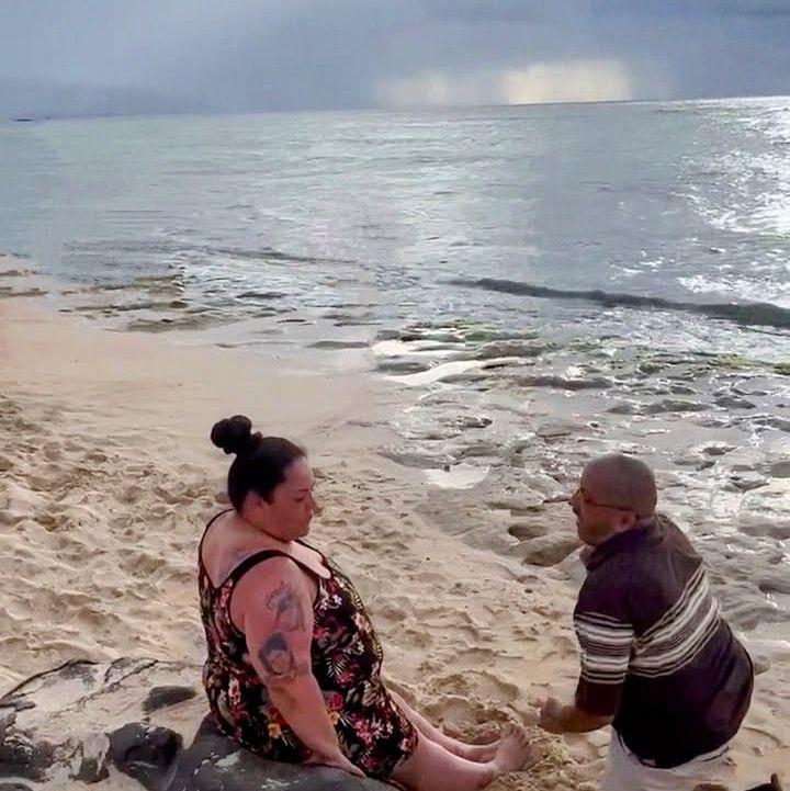 that special day on the beach in Hawaii
