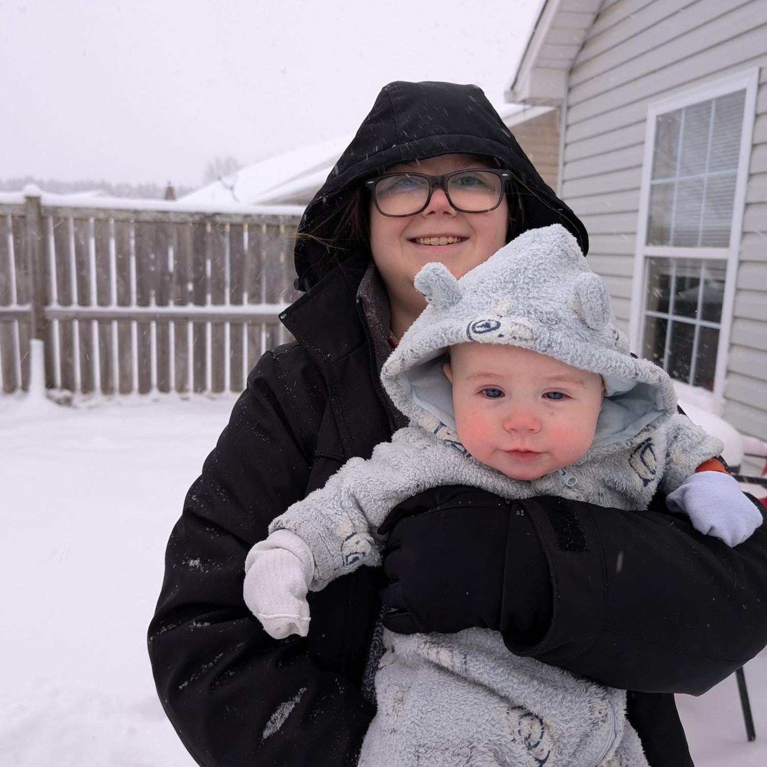 Our first ever REAL snow experience!