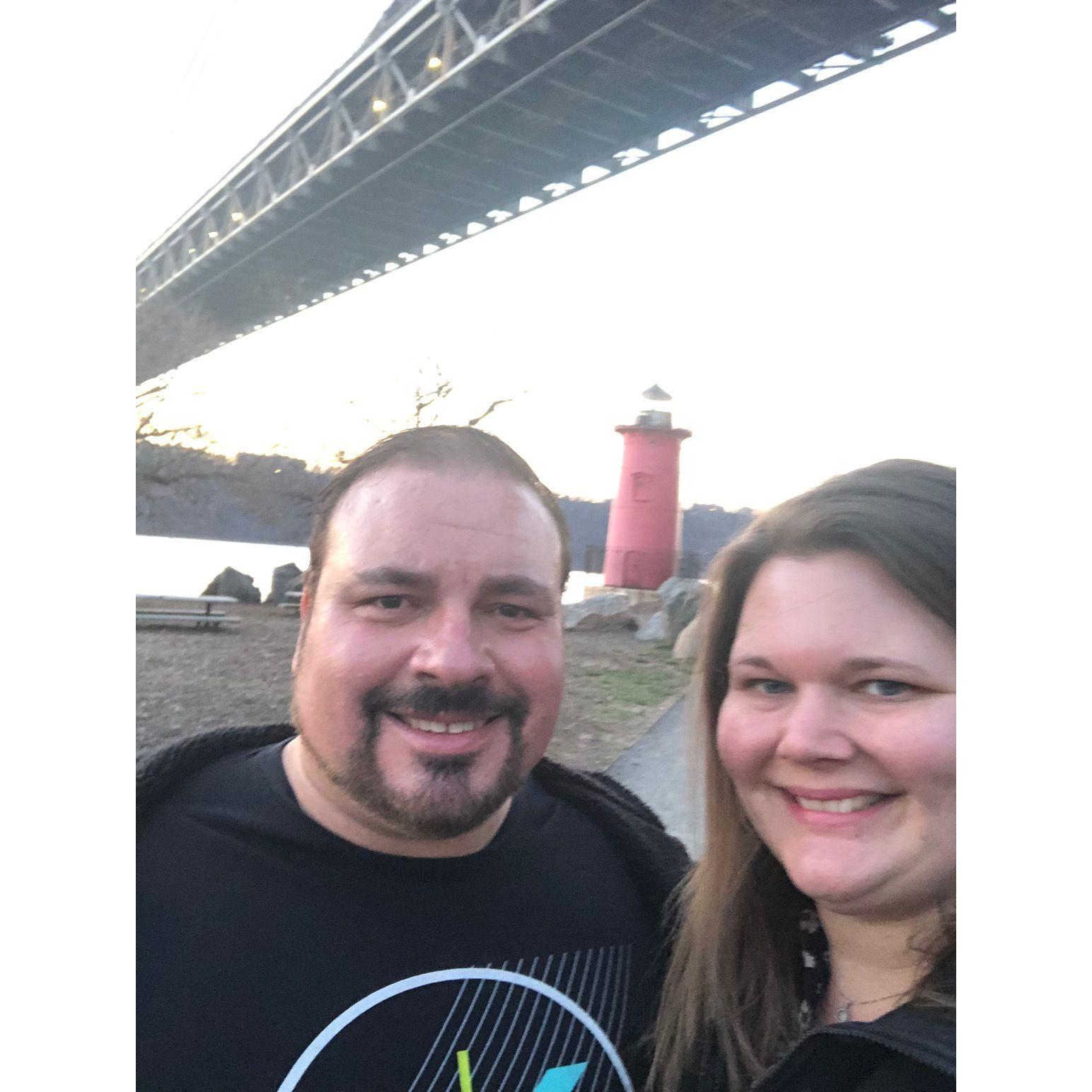 The Little Red Lighthouse under the George Washington Bridge