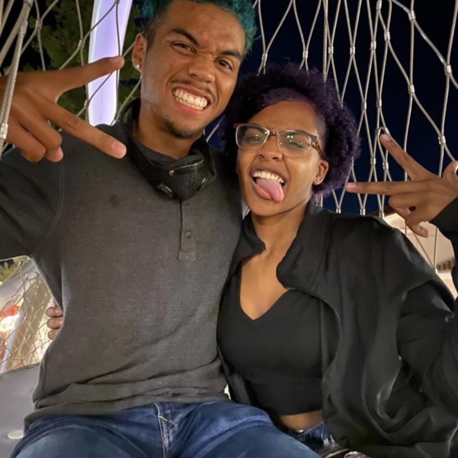 One month together, and already double hair dye!