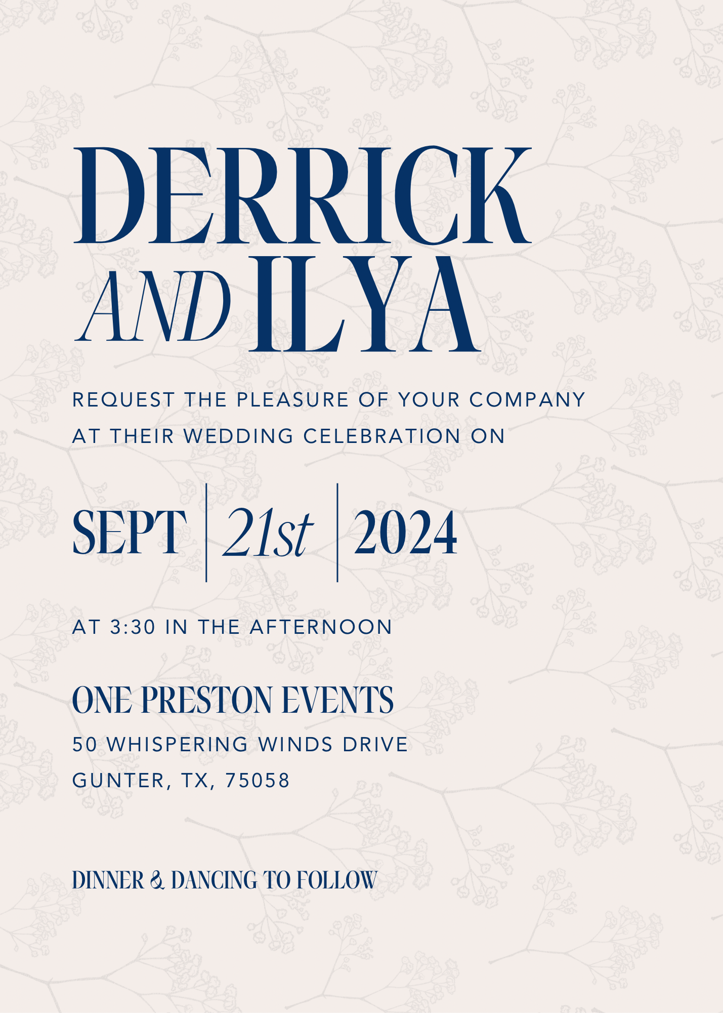 The Wedding Website of Derrick Golden and Ilya Golden