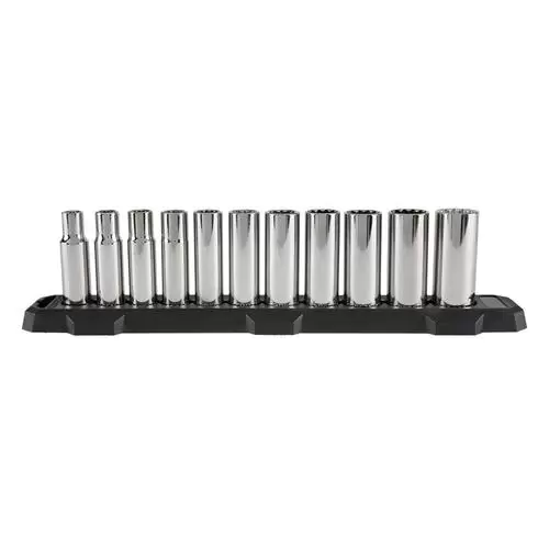 CRAFTSMAN 11-Piece Standard (SAE) 1/2-in Drive 12-point Deep Socket Set at Lowes.com