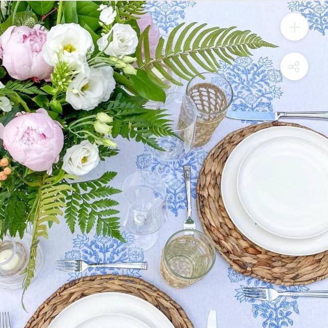 Cerulean Poppy Tablecloth