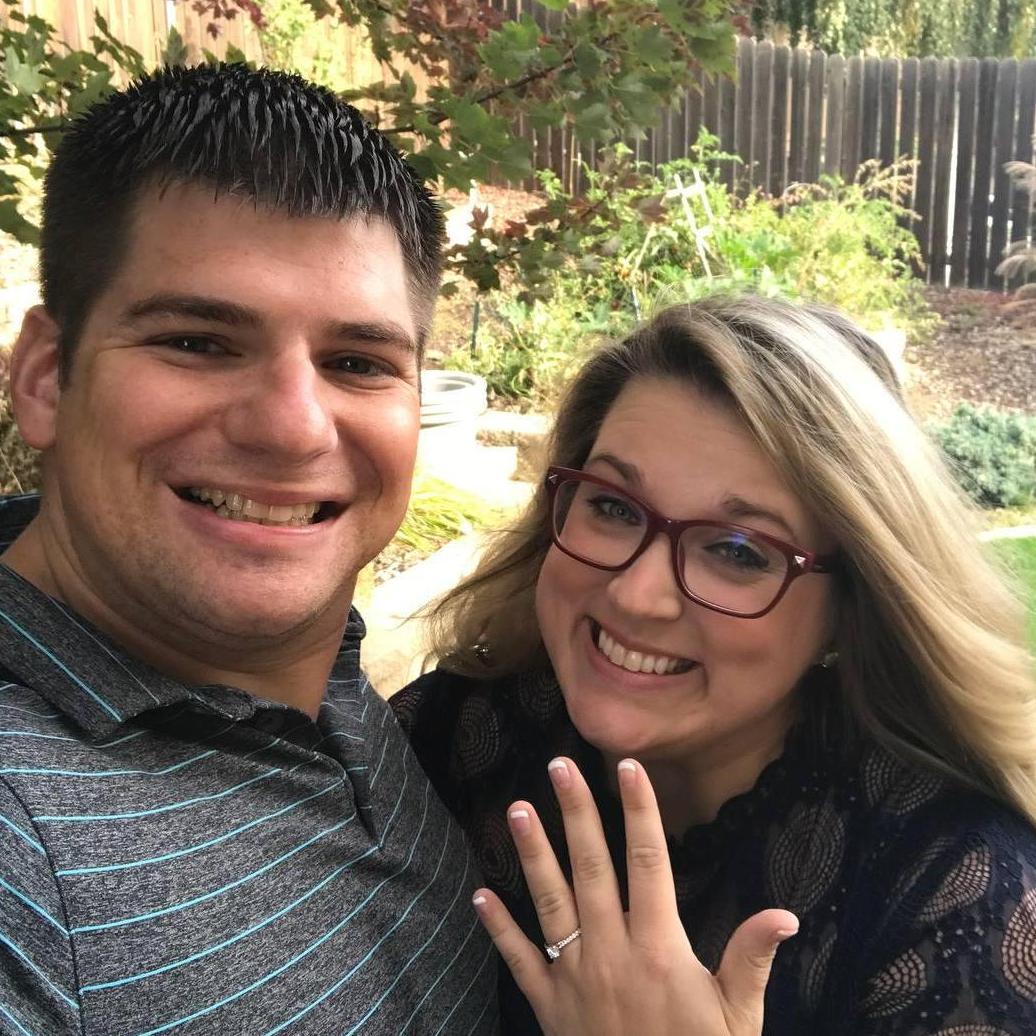 Right after Matt proposed in our family home!